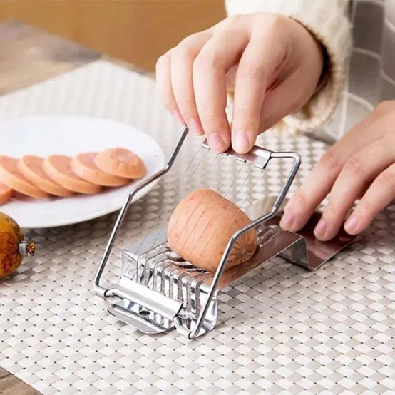 Manual Egg Slicer Stainless Steel Egg Cutter - Oshi.pk - Buy & Sell Online