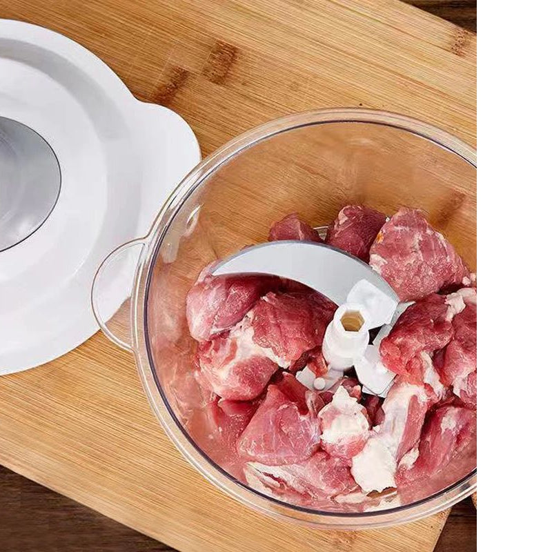 Manual Food Chopper, 1.5L & 2L Speedy Chopper with 3 & 4 Curved Stainless Steel Blades, Handheld Vegetable Chopper/Mincer/Mixer/Blender to Chop Fruits - Oshi.pk - Buy & Sell Online