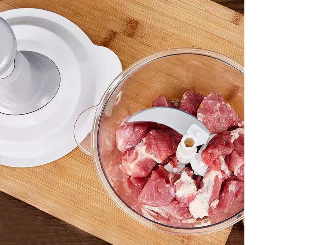 Manual Food Chopper, 1.5L & 2L Speedy Chopper with 3 & 4 Curved Stainless Steel Blades, Handheld Vegetable Chopper/Mincer/Mixer/Blender to Chop Fruits - Oshi.pk - Buy & Sell Online