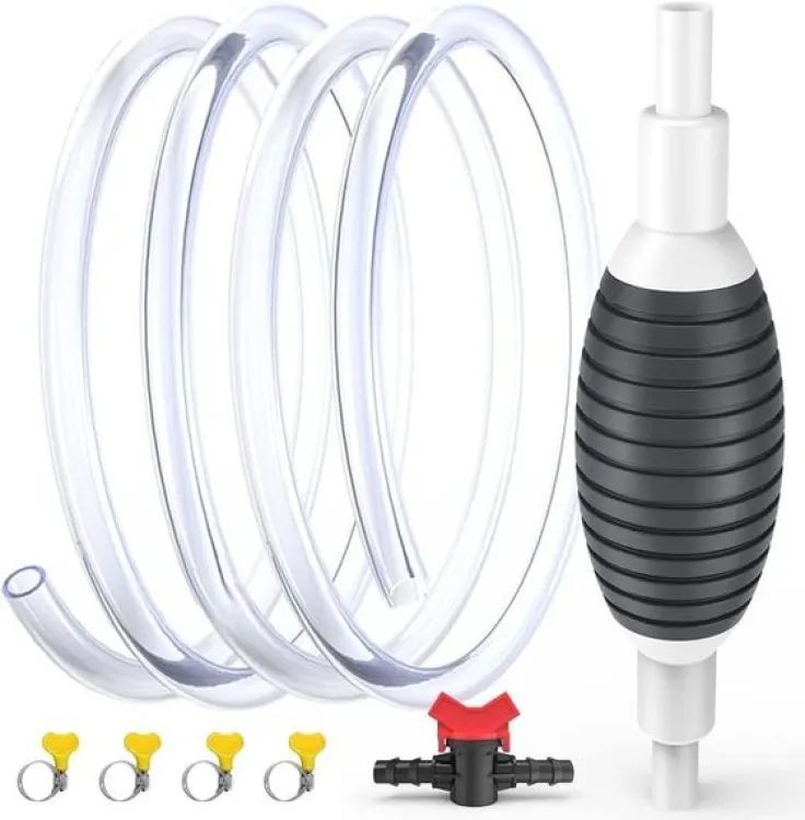 Manual Fuael Transfer Pump Siphon Hand Pump For Gas Oil Air Fluids Heavy Duty Pump With Adjustable Length Intake Discharge Pipes No Hose Included - Oshi.pk - Buy & Sell Online