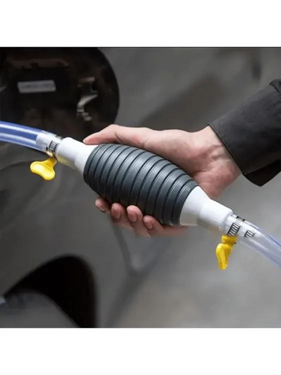 Manual Fuel Transfer Pump - Siphon Hand Pump For Gas, Oil, Air & Other Fluids - Heavy Duty Pump With Adjustable Length Intake & Discharge Pipes - Oshi.pk - Buy & Sell Online