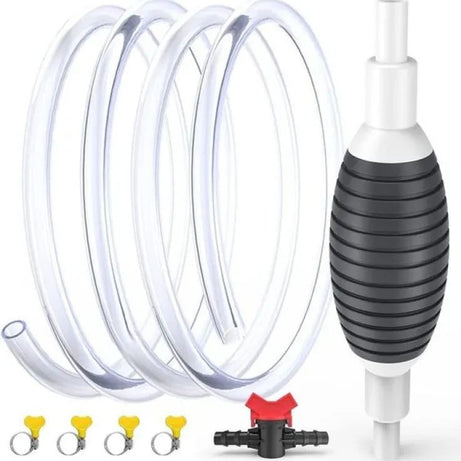 Manual Fuel Transfer Pump - Siphon Hand Pump For Gas, Oil, Air & Other Fluids - Heavy Duty Pump With Adjustable Length Intake & Discharge Pipes - Oshi.pk - Buy & Sell Online