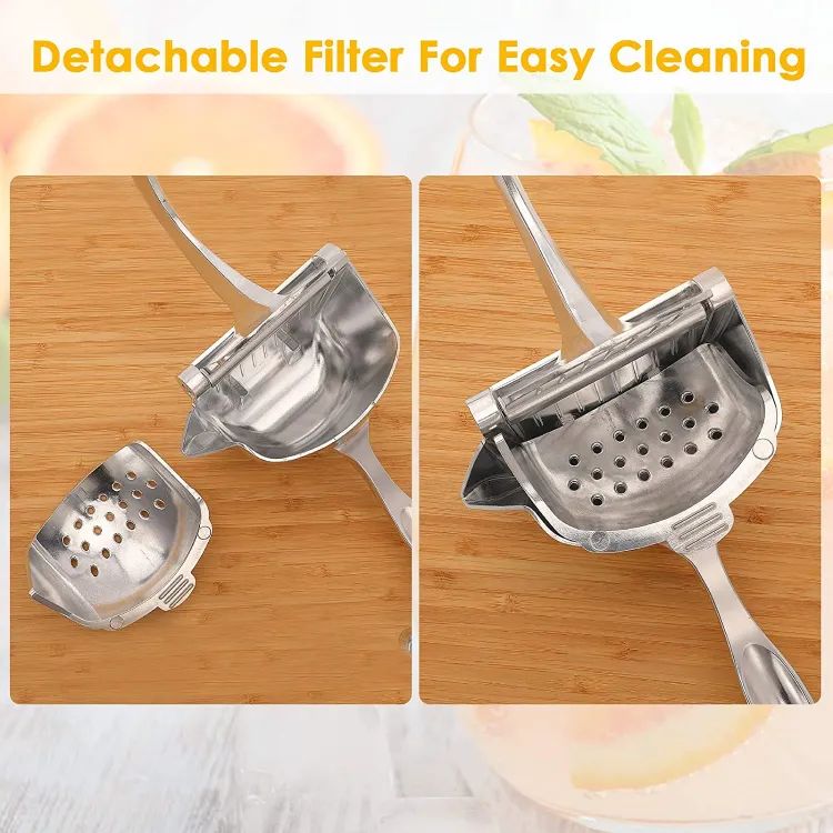 Manual Juicer, Fruit Press Juicer Made Of Heavy Duty Aluminum Alloy For Oranges, Lemon, Water Melon, Pomegranate, Silver Colour - Oshi.pk - Buy & Sell Online