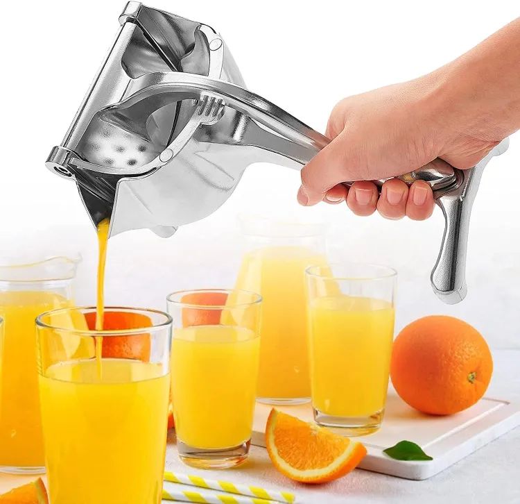 Manual Juicer, Fruit Press Juicer Made Of Heavy Duty Aluminum Alloy For Oranges, Lemon, Water Melon, Pomegranate, Silver Colour - Oshi.pk - Buy & Sell Online