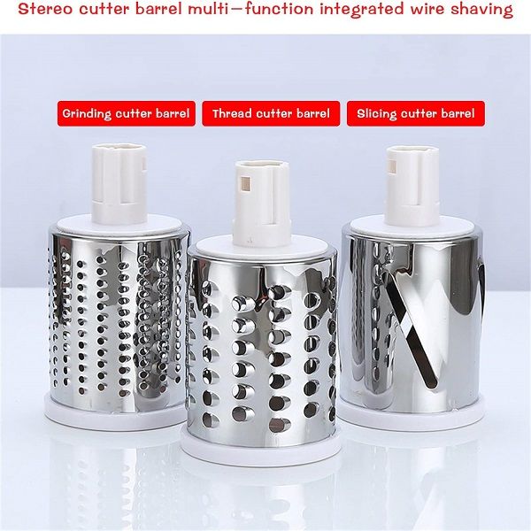 Manual Vegetable Cutter Slicer Round Grater 3 in1 kadokash Table top Drum grater Chopper Blades