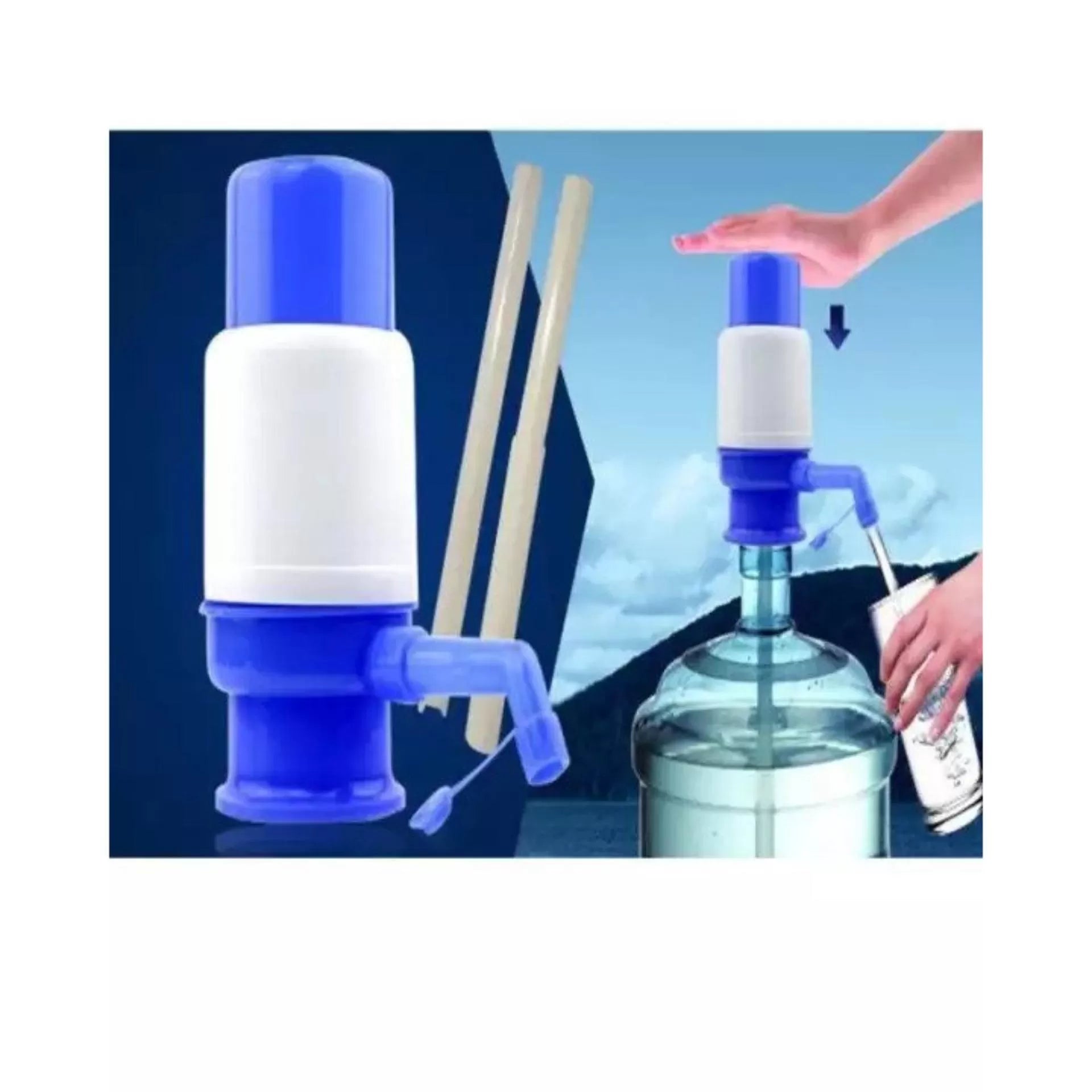 Manual Water Pump Dispenser For 19 liter Water Cans Large - Blue & White - Oshi.pk - Buy & Sell Online