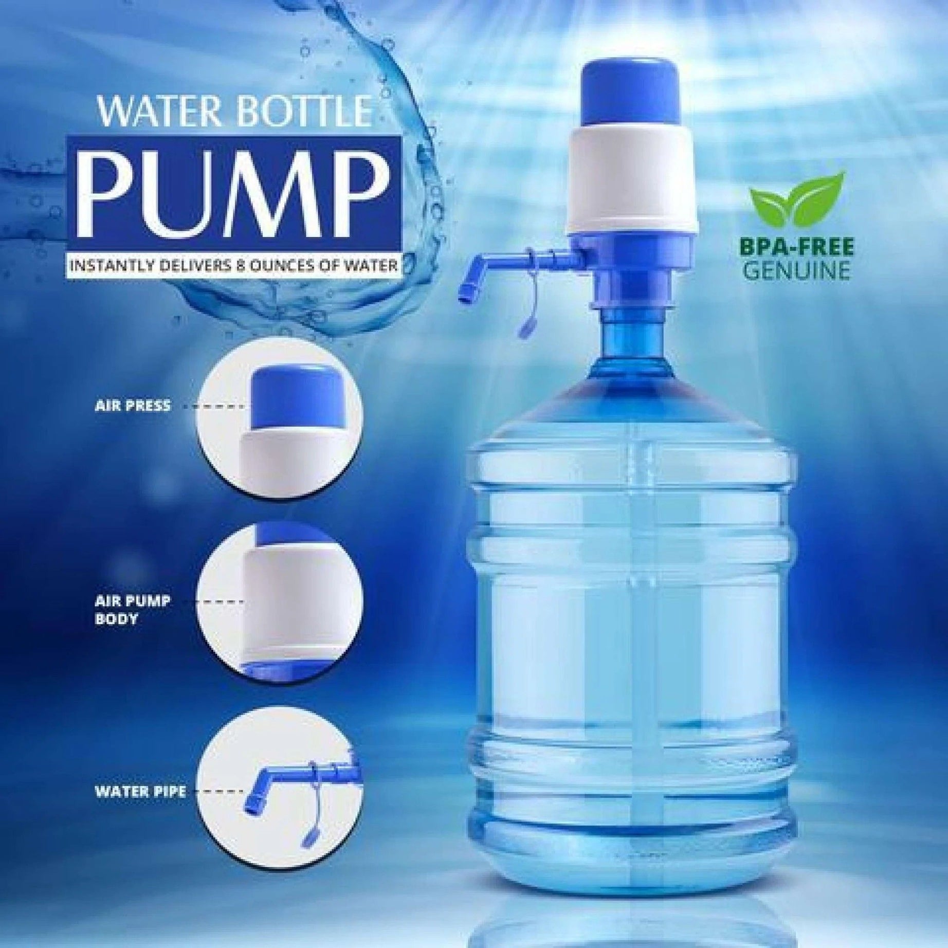 Manual Water Pump For 19 Liter Cans Large – Bottle Water Pump Dispenser - Oshi.pk - Buy & Sell Online