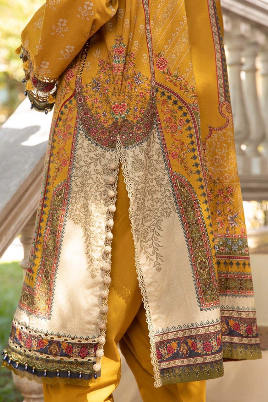Maria B 3 PCS Women Unstitched Suit - Yellow Color - Oshi.pk - Buy & Sell Online