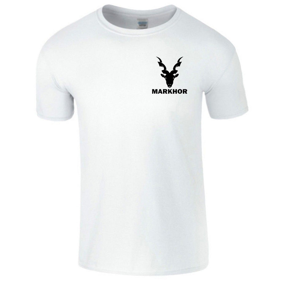 Markhor Logo T Shirt For Mens Printed Half Sleeves Round Neck White T-Shirt - Oshi.pk - Buy & Sell Online
