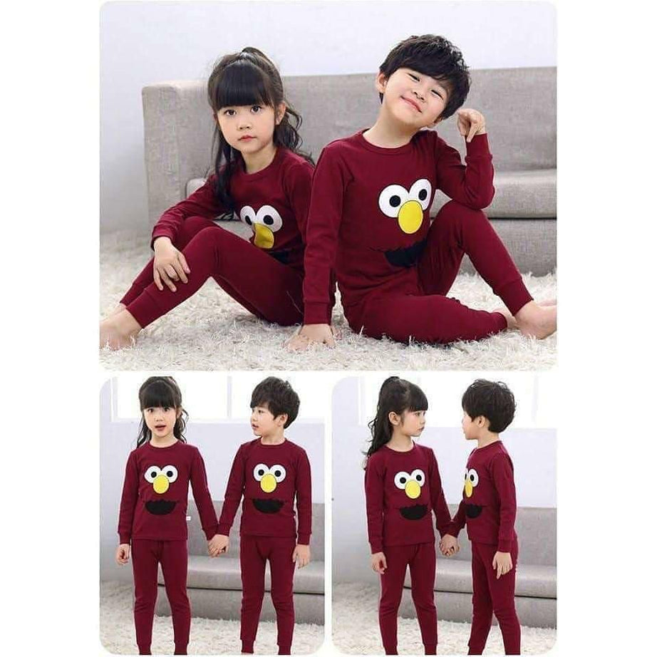 Maroon Elmo Kids Night suit