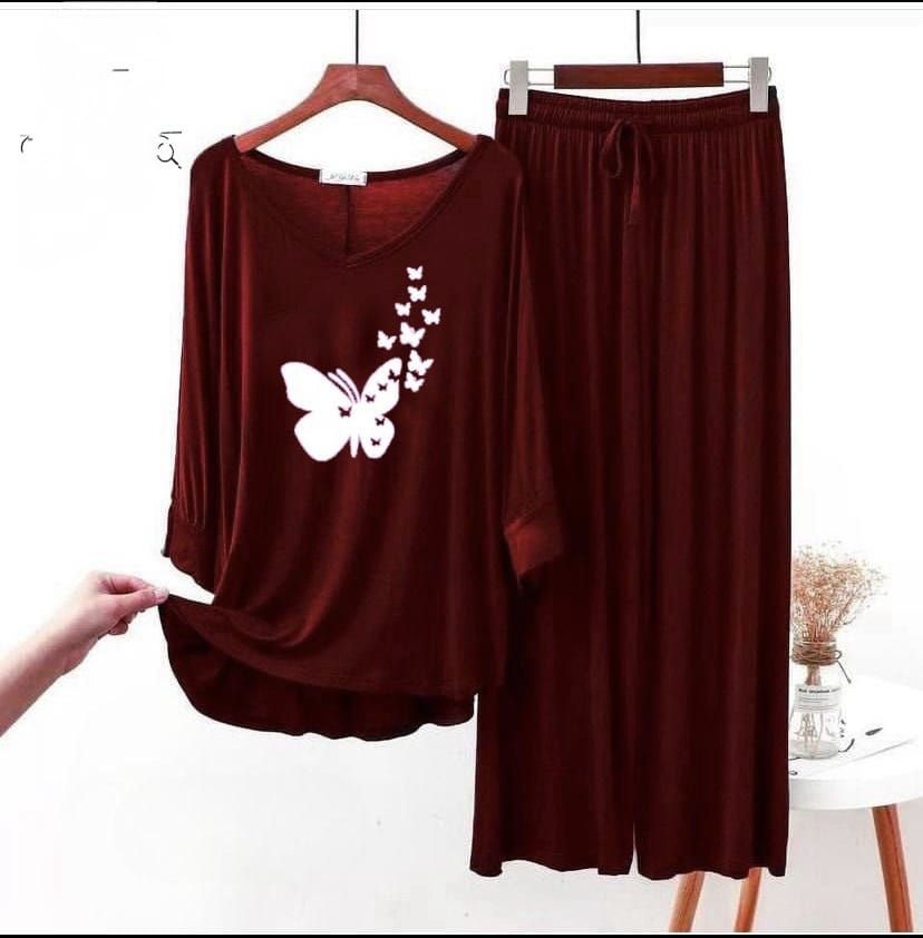 Maroon flapper night suit for women - Oshi.pk - Buy & Sell Online