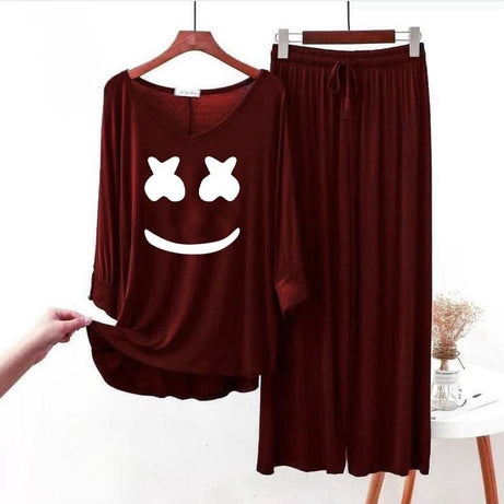 Maroon flapper night suit for women - Oshi.pk - Buy & Sell Online