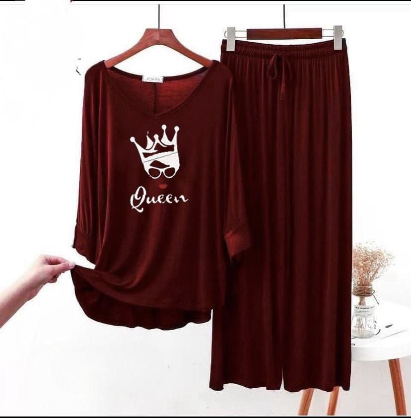 Maroon flapper night suit for women - Oshi.pk - Buy & Sell Online