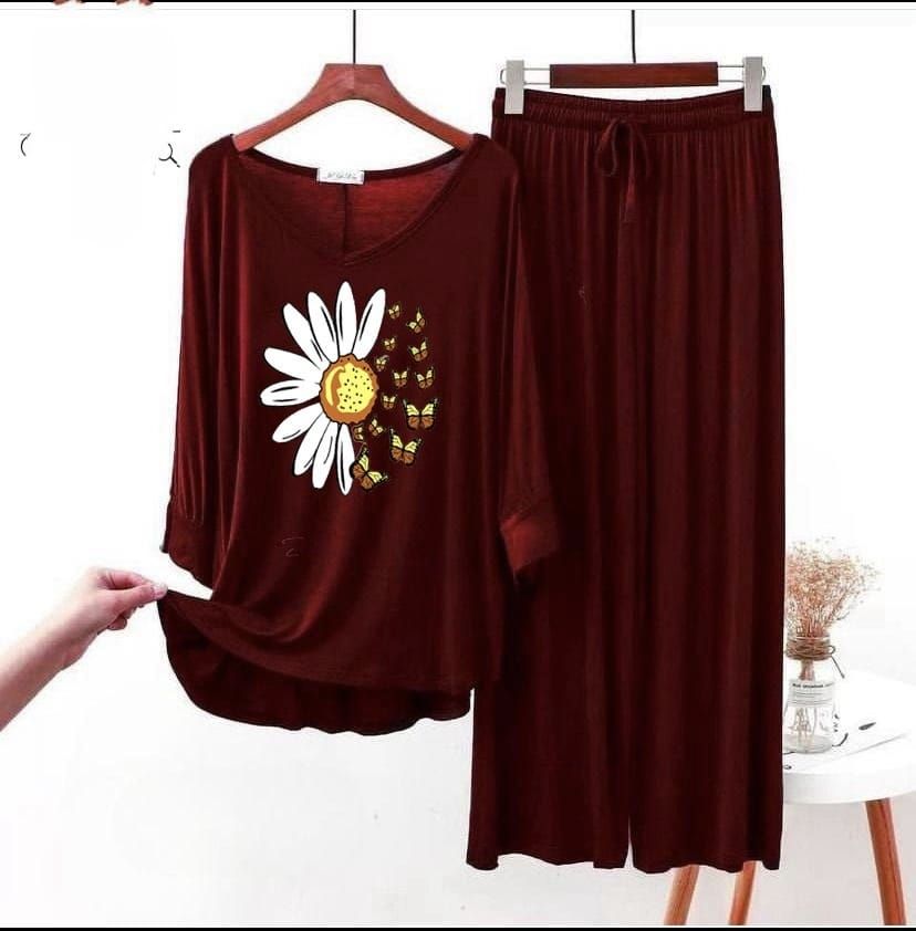 Maroon flapper night suit for women - Oshi.pk - Buy & Sell Online