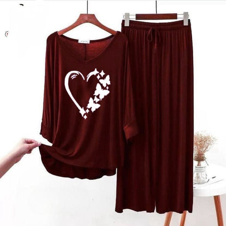 Maroon flapper night suit for women - Oshi.pk - Buy & Sell Online