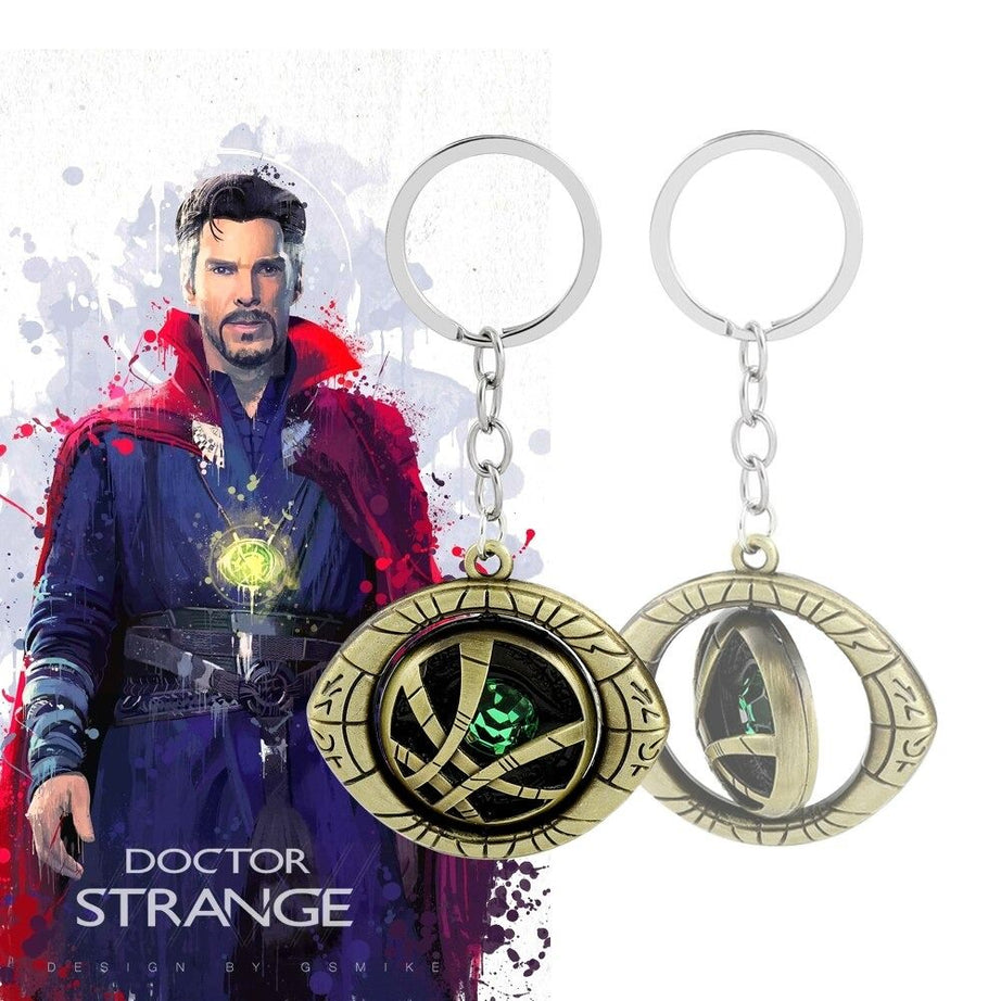 Marvel Avengers Doctor Strange Eye Pendant Keyring The Time Stone Metal Keychain Turnable Avengers Backpack Pendant Accessories Birthday Gift - Oshi.pk - Buy & Sell Online