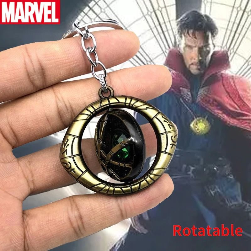 Marvel Avengers Doctor Strange Eye Pendant Keyring The Time Stone Metal Keychain Turnable Avengers Backpack Pendant Accessories Birthday Gift - Oshi.pk - Buy & Sell Online