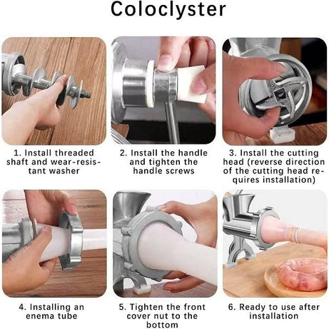 Meat Grinder with Tabletop Clamp Heavy Duty Sausage Maker and Manual Meat Mincer - Oshi.pk - Buy & Sell Online