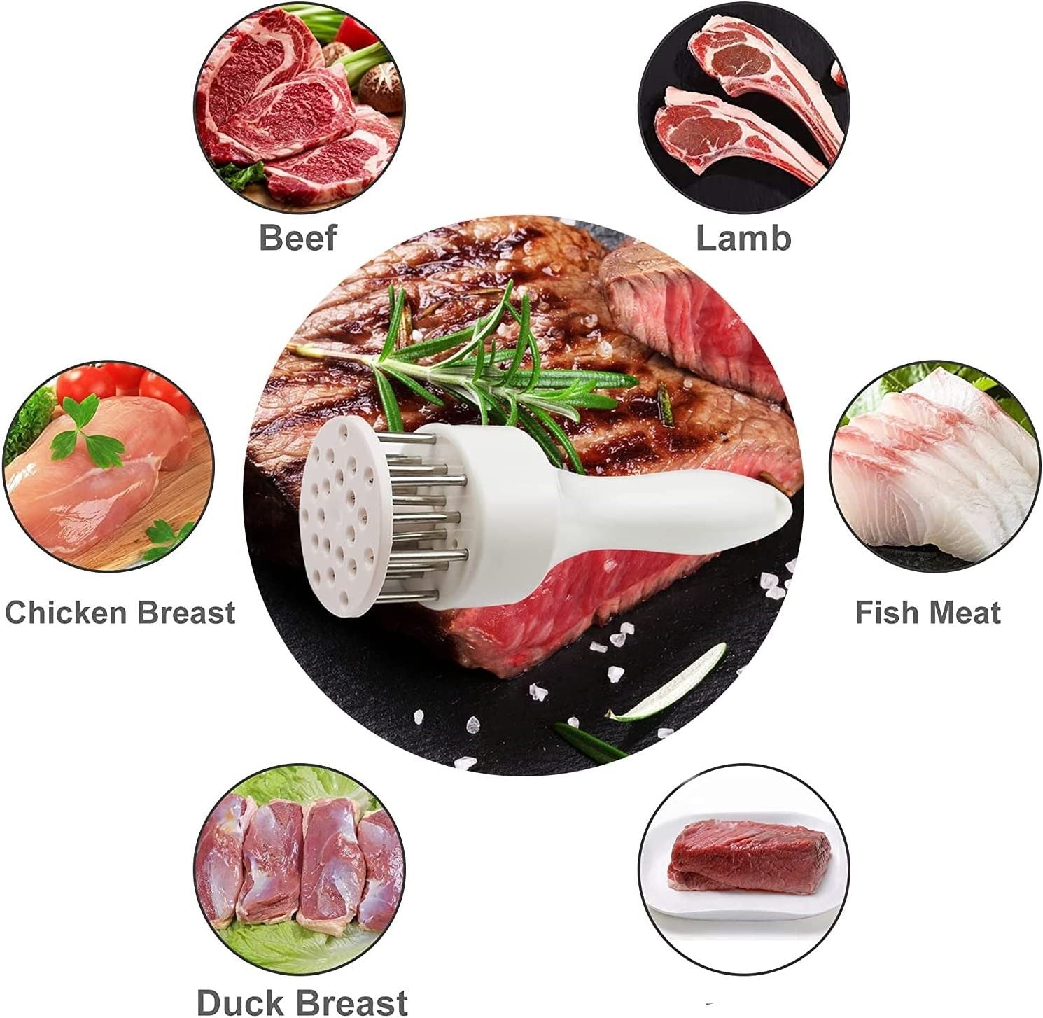 Meat Tenderizer Tool Stainless Steel Needle Ultra Sharp 24 Blades Meat Hammer Meat Tenderizer Tool Profession Kitchen Gadgets Tenderizer Tool - Oshi.pk - Buy & Sell Online