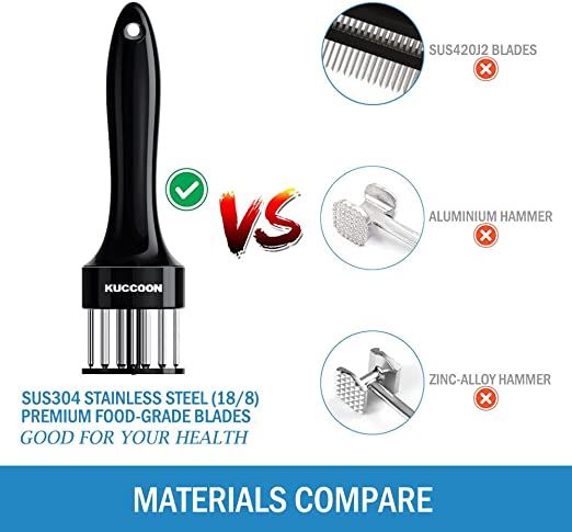 Meat Tenderizer Tool Stainless Steel Needle Ultra Sharp 24 Blades Meat Hammer Meat Tenderizer Tool Profession Kitchen Gadgets Tenderizer Tool - Oshi.pk - Buy & Sell Online