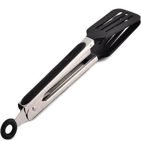 Medium Cooking Barbecue Anti Bread Cake Cookie Food Serving Tong Clamp Black