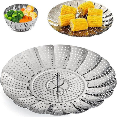 Medium Size Steamer Basket Vegetable Tray Instant Pot Steel Steamer Basket Steam - Oshi.pk - Buy & Sell Online