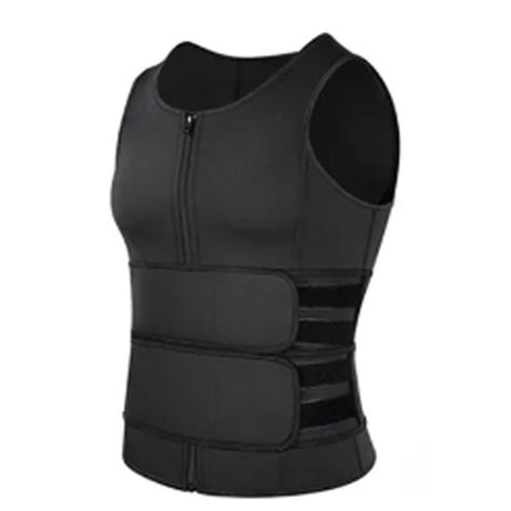 Men Body Shaper Fitness Neoprene Sauna Vest Waist Trainer Double Belt Sweat Shirt Corset Top Abdomen Slimming Shapewear Fat Burn - Oshi.pk - Buy & Sell Online