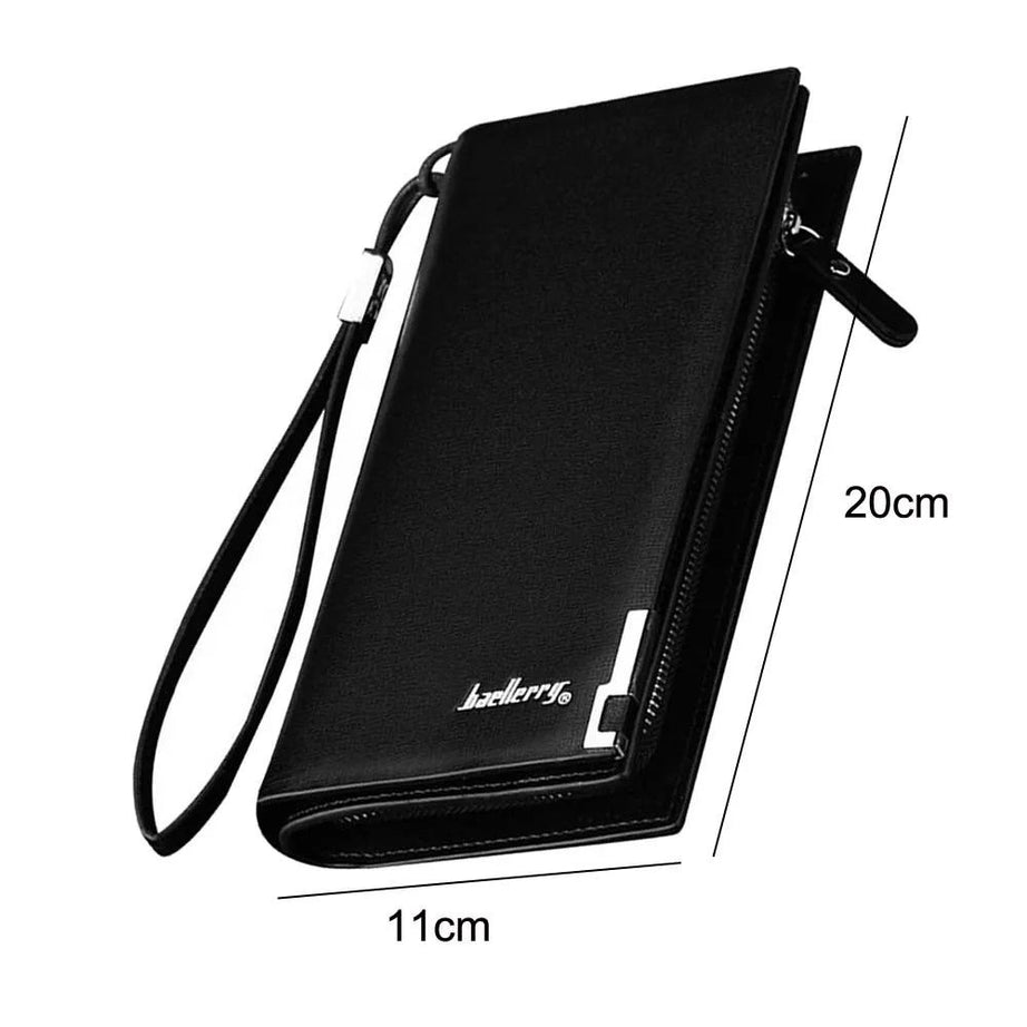 Men's Leather Zip Long Wallet ID Credit Card Holder Purse Bifold Clutch - Oshi.pk - Buy & Sell Online