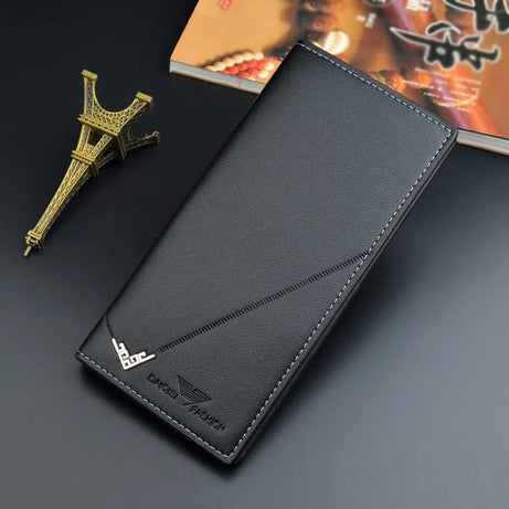 Men's PU Leather Long Clutch Men Business Card Holder Men Wallet Brown Black Coffee Men's Fashion Pocket Coin Purse - Oshi.pk - Buy & Sell Online