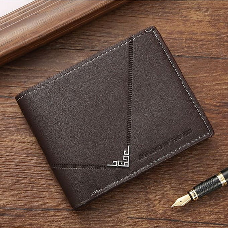 Men's Short Design Causal Purses Male Folding Wallet Card Holders High Quality Slim Money Bag New Men PU Leather Wallets - Oshi.pk - Buy & Sell Online