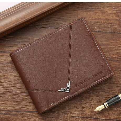 Men's Short Design Causal Purses Male Folding Wallet Card Holders High Quality Slim Money Bag New Men PU Leather Wallets - Oshi.pk - Buy & Sell Online