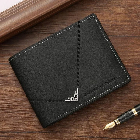 Men's Short Design Causal Purses Male Folding Wallet Card Holders High Quality Slim Money Bag New Men PU Leather Wallets