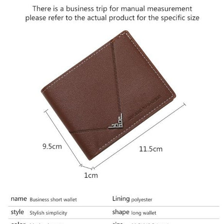 Men's Short Design Causal Purses Male Folding Wallet Card Holders High Quality Slim Money Bag New Men PU Leather Wallets - Oshi.pk - Buy & Sell Online