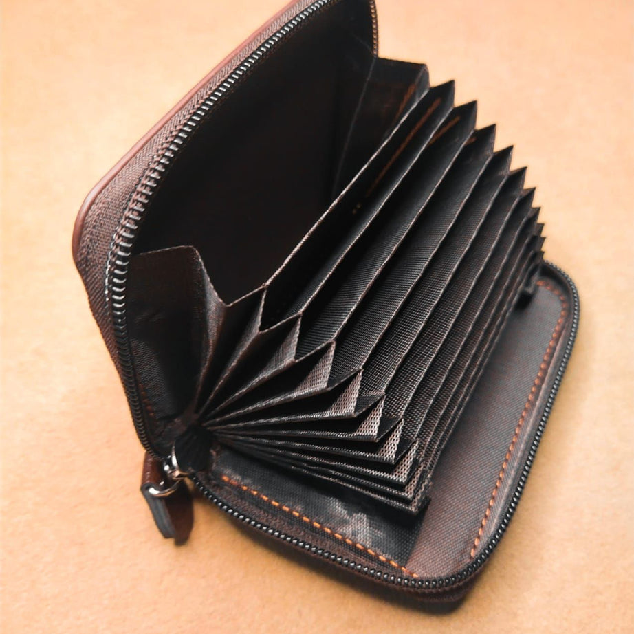 Men's Wallet Genuine PU Leather Card Holder RFID Blocking Zipper Pocket Men bag Multi-card zipper - Oshi.pk - Buy & Sell Online