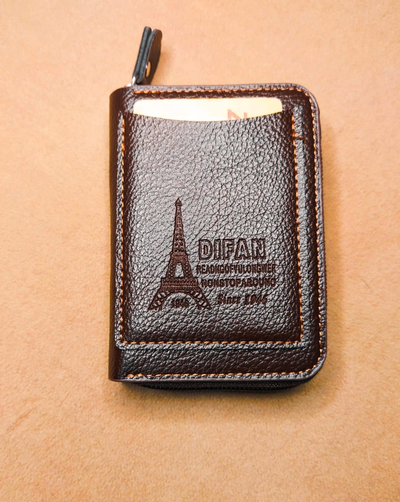 Men's Wallet Genuine PU Leather Card Holder RFID Blocking Zipper Pocket Men bag Multi-card zipper - Oshi.pk - Buy & Sell Online