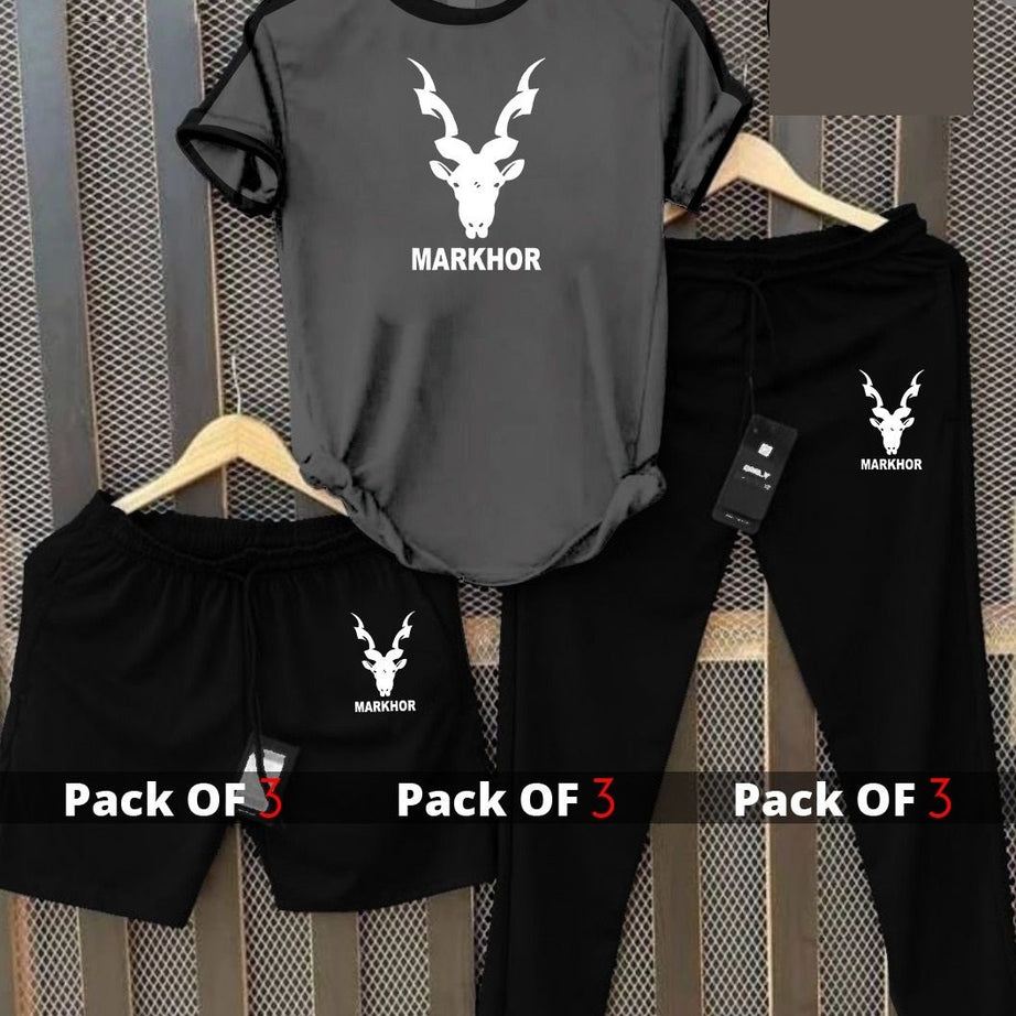 MEN TRACK SUIT 3 IN 1 T SHIRT+TROUSER+SHORT BY KHOKHAR STOCKISTS - Oshi.pk - Buy & Sell Online