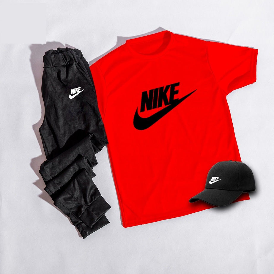 Summer 3 in 1 Tracksuit Tshirt Trouser and Cap For Men - Oshi.pk - Buy & Sell Online