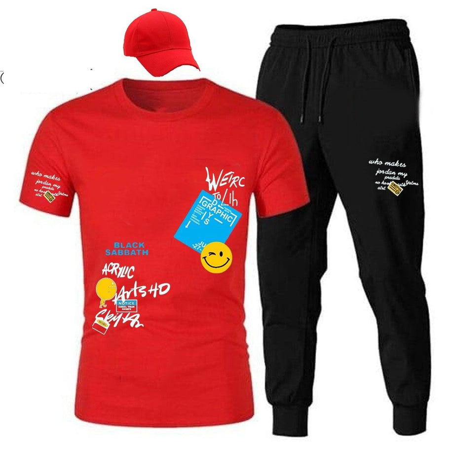 Summer Tracksuit Tshirt Trouser and Cap For Men - Oshi.pk - Buy & Sell Online