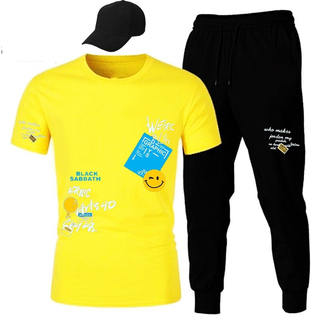 Summer Tracksuit Tshirt Trouser and Cap For Men - Oshi.pk - Buy & Sell Online