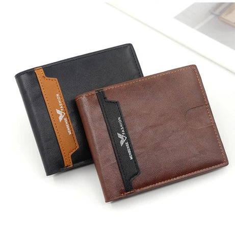 Menbense Fashion Edition Luxury PU Leather Men's Short Wallet with Spacious Capacity - Oshi.pk - Buy & Sell Online