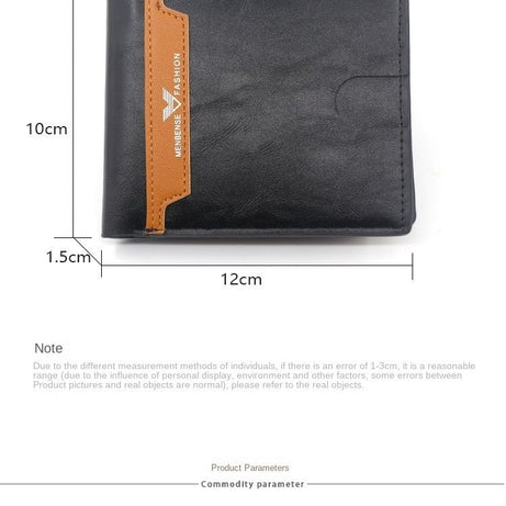 Menbense Fashion Edition Luxury PU Leather Men's Short Wallet with Spacious Capacity - Oshi.pk - Buy & Sell Online