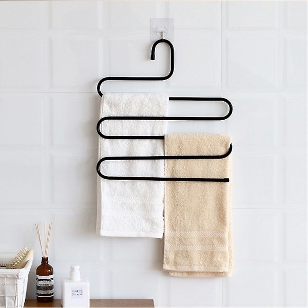Metal S Shape 5 Layers Magic Pants Hanger - Oshi.pk - Buy & Sell Online