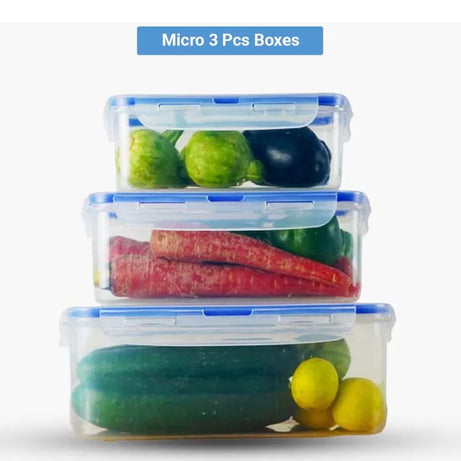 (3.55 liter) Air tight 3 Pieces Food Container Set Micro box - Oshi.pk - Buy & Sell Online