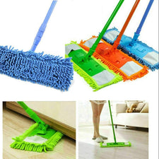 Microfiber Wet and Dry Flat Cleaning Mop with Telescopic Long Handle - Oshi.pk - Buy & Sell Online