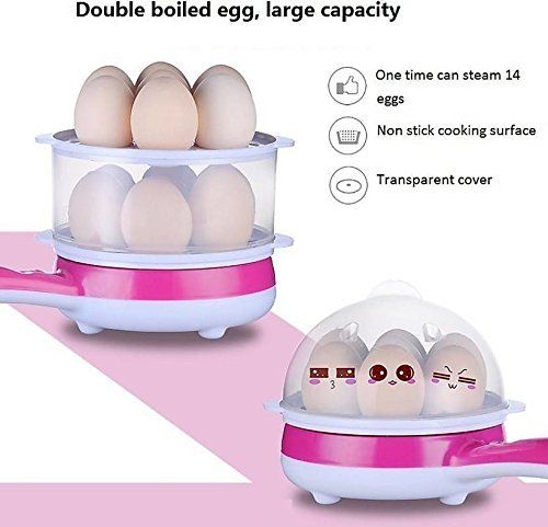 Milly Double Layer Frying Pan Two Layer Multifunction Non-Stick Electric Double Frying Pan Egg Boiler Egg Cooker Egg Steamer 14 Eggs - Oshi.pk - Buy & Sell Online