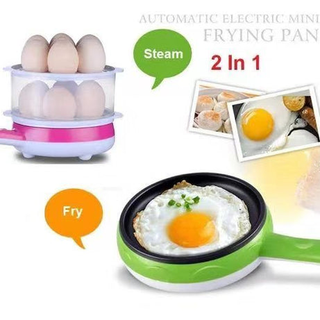 Milly Double Layer Frying Pan Two Layer Multifunction Non-Stick Electric Double Frying Pan Egg Boiler Egg Cooker Egg Steamer 14 Eggs - Oshi.pk - Buy & Sell Online