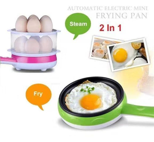 Milly Double Layer Frying Pan Two Layer Multifunction Non-Stick Electric Double Frying Pan Egg Boiler Egg Cooker Egg Steamer 14 Eggs - Oshi.pk - Buy & Sell Online