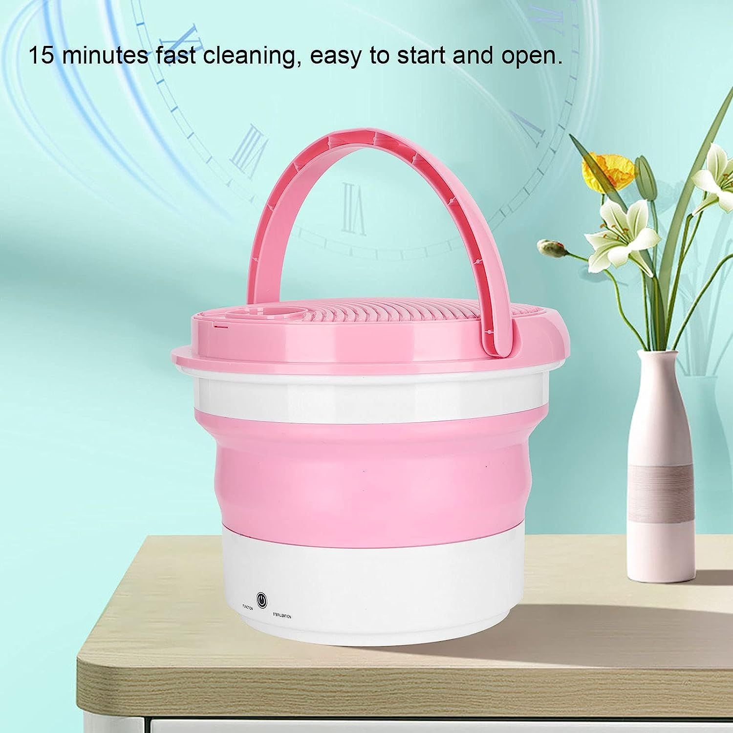 Mini Clothes Washing Machine Laundry Machine Travel Washer for Home Dormitories Apartments Business Trips Travelling, 15 Minutes Fast Cleaning(EU) - Oshi.pk - Buy & Sell Online