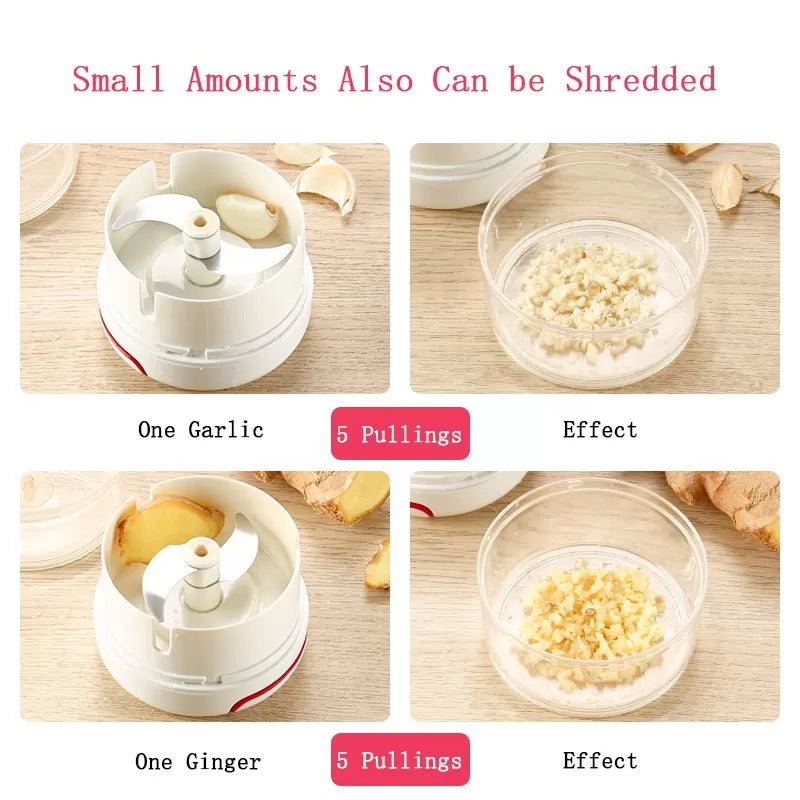 Mini Garlic Slicer Household Mincing Machine Minced Hand Pull Grinder Grill Vegetable Meat Kitchen Multi Chopper Shredder Gadget - Oshi.pk - Buy & Sell Online