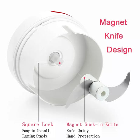 Mini Garlic Slicer Household Mincing Machine Minced Hand Pull Grinder Grill Vegetable Meat Kitchen Multi Chopper Shredder Gadget - Oshi.pk - Buy & Sell Online